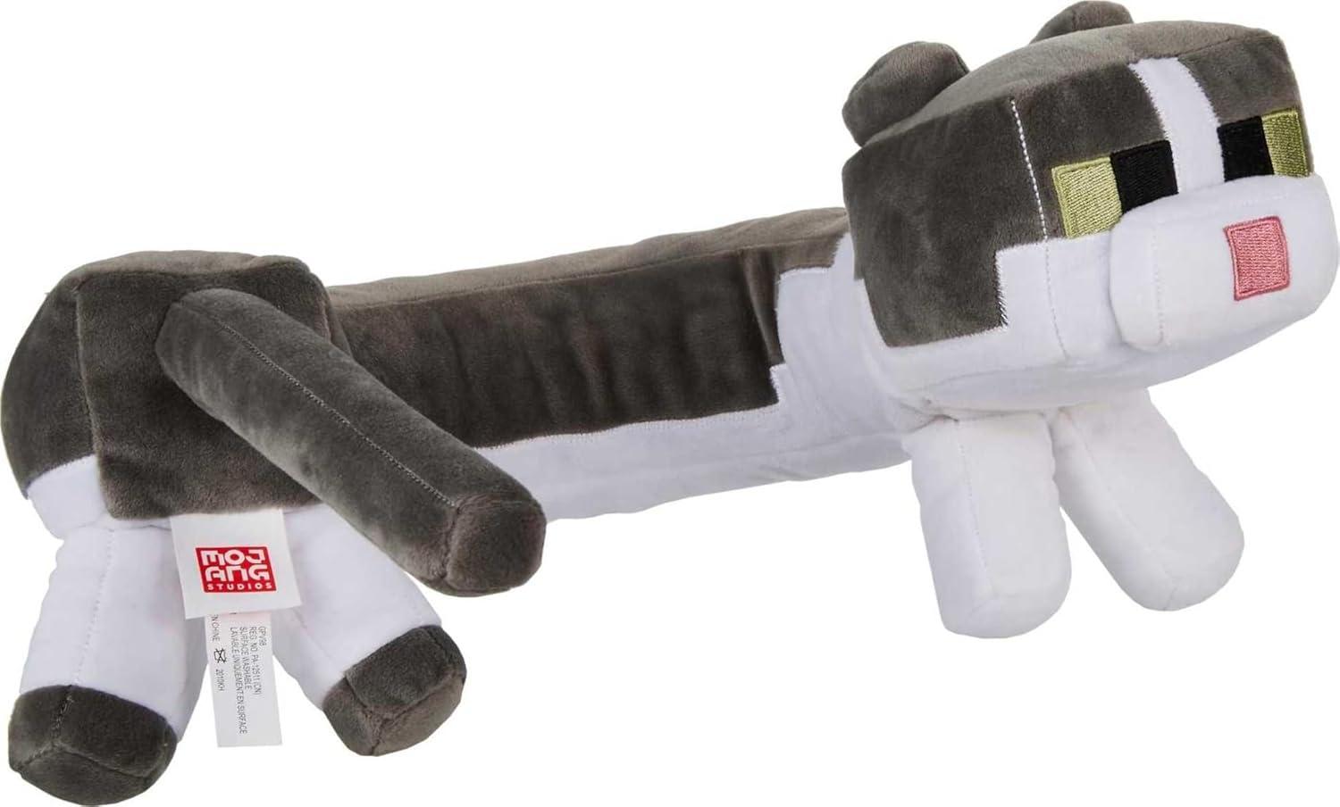 imageMattel Minecraft Purring Sounds Neck Pillow Cat Plush Toy with Sound for Travel Comfort amp Play Amazon Exclusive