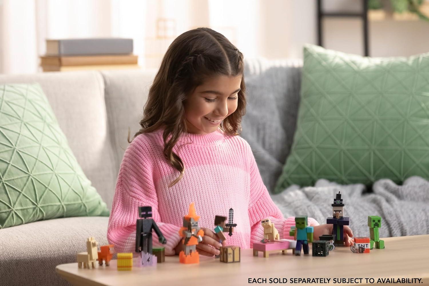 imageMattel Minecraft Sniffer Action Figure with GameAccurate Sounds 325inch Scale Collectible Toy Pixelated DesignCreeper  TNT