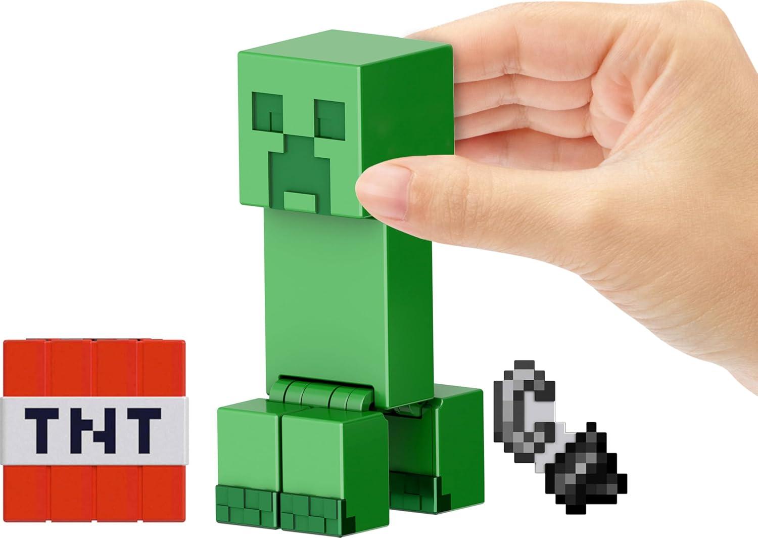 imageMattel Minecraft Sniffer Action Figure with GameAccurate Sounds 325inch Scale Collectible Toy Pixelated DesignCreeper  TNT