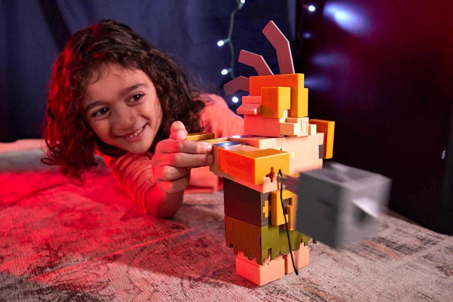 imageMattel Minecraft Sniffer Action Figure with GameAccurate Sounds 325inch Scale Collectible Toy Pixelated DesignPortal Guard