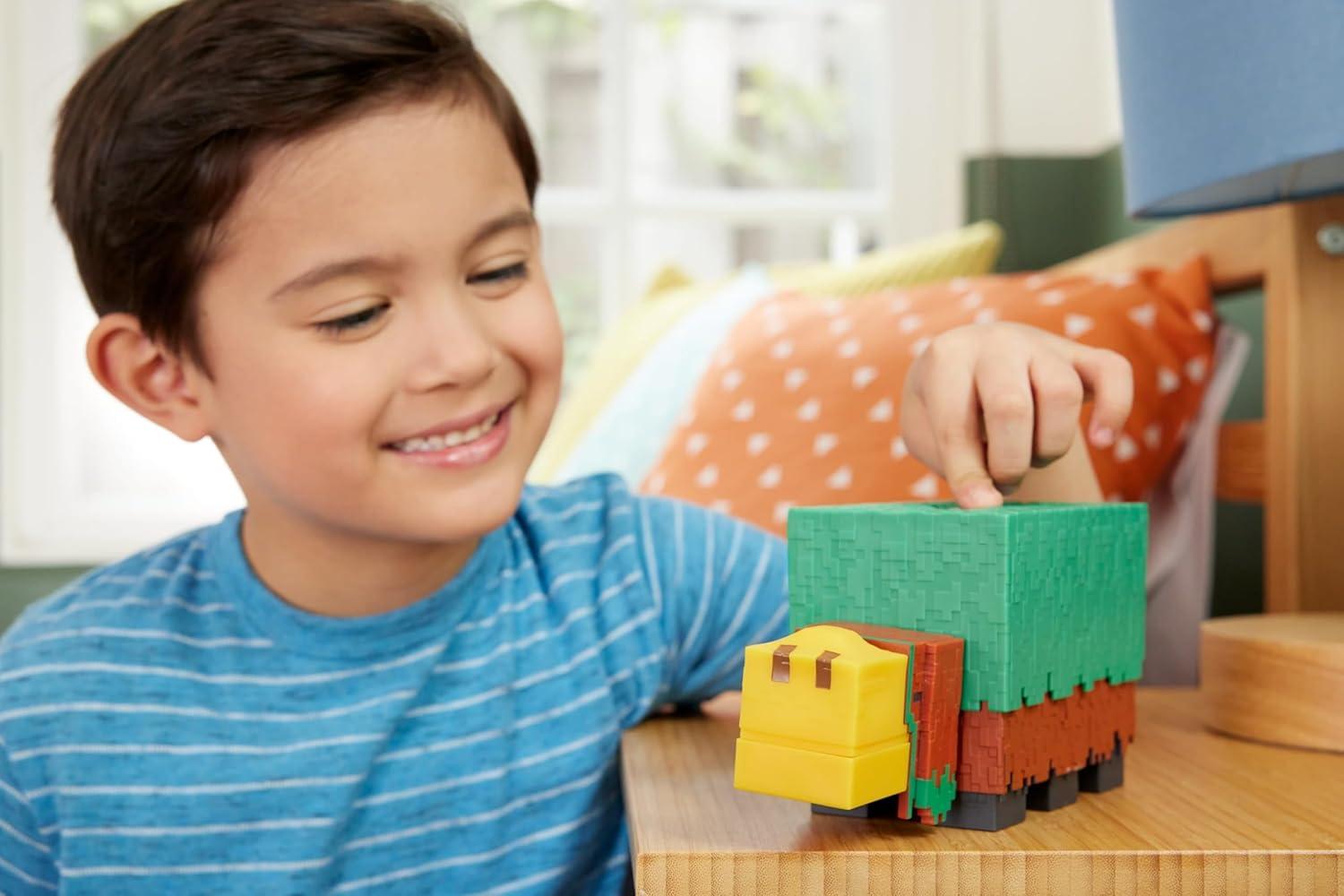 imageMattel Minecraft Sniffer Action Figure with GameAccurate Sounds 325inch Scale Collectible Toy Pixelated DesignSniffer