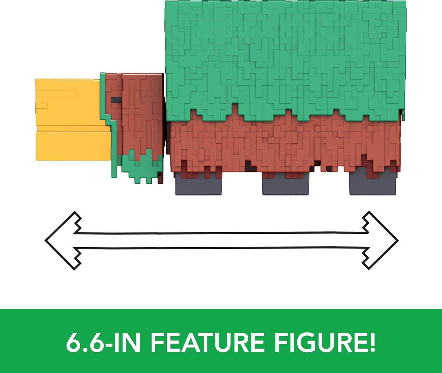 imageMattel Minecraft Sniffer Action Figure with GameAccurate Sounds 325inch Scale Collectible Toy Pixelated DesignSniffer