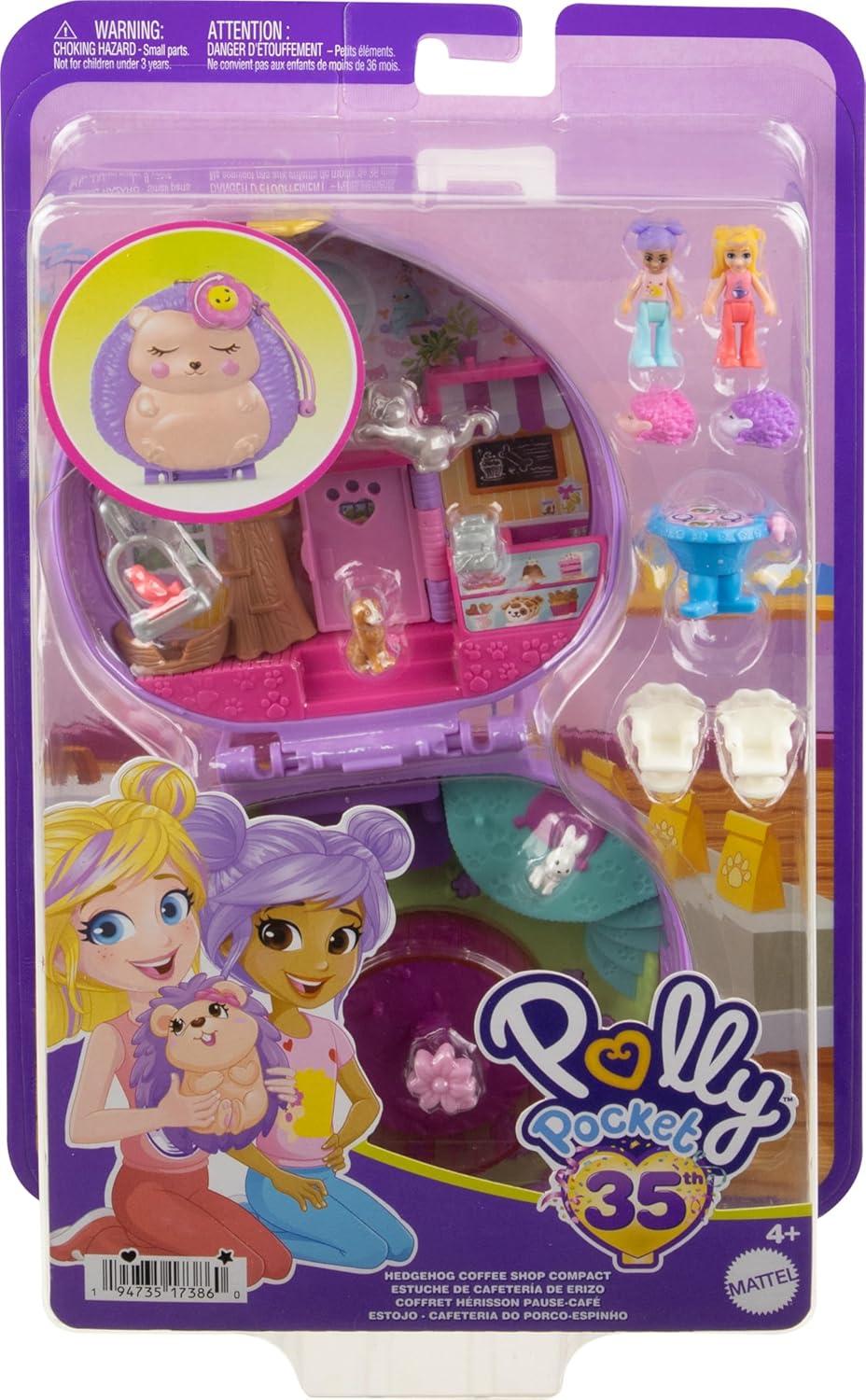 imagePolly Pocket Dolls amp Playset Snow Sweet Penguin Compact with 13 Accessories Travel Toy with Fidget ExteriorHedgehog