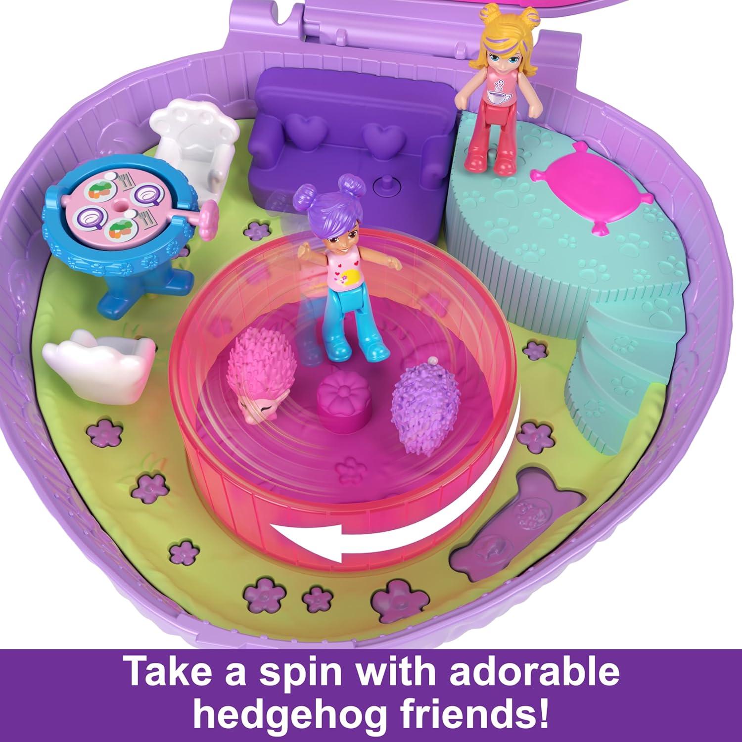 imagePolly Pocket Dolls amp Playset Snow Sweet Penguin Compact with 13 Accessories Travel Toy with Fidget ExteriorHedgehog
