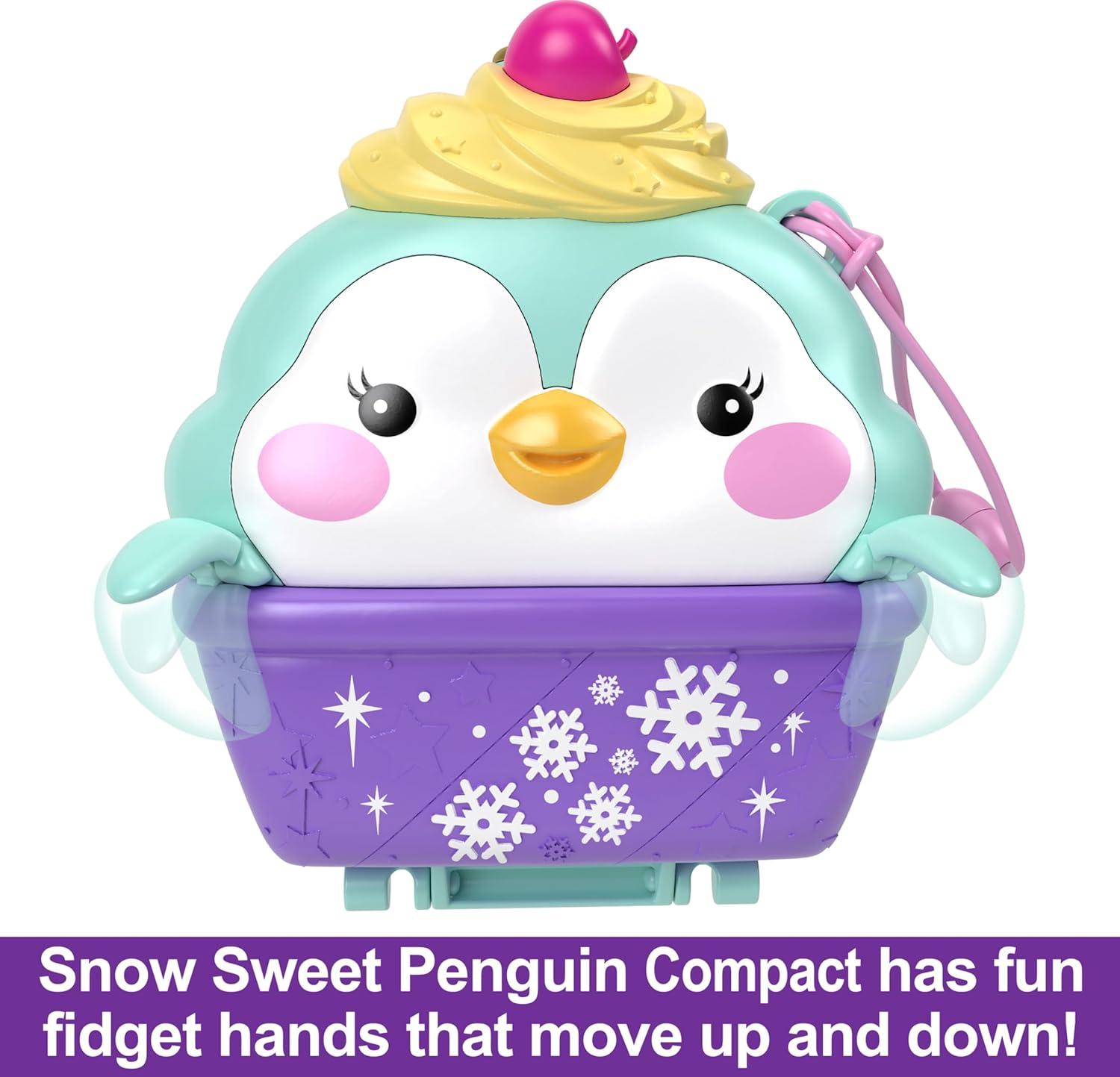 imagePolly Pocket Dolls amp Playset Snow Sweet Penguin Compact with 13 Accessories Travel Toy with Fidget ExteriorPenguin
