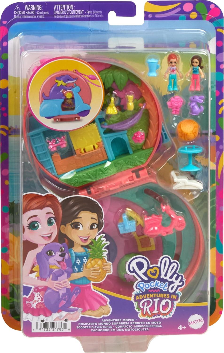 imagePolly Pocket Dolls amp Playset Snow Sweet Penguin Compact with 13 Accessories Travel Toy with Fidget ExteriorPuppy Moped