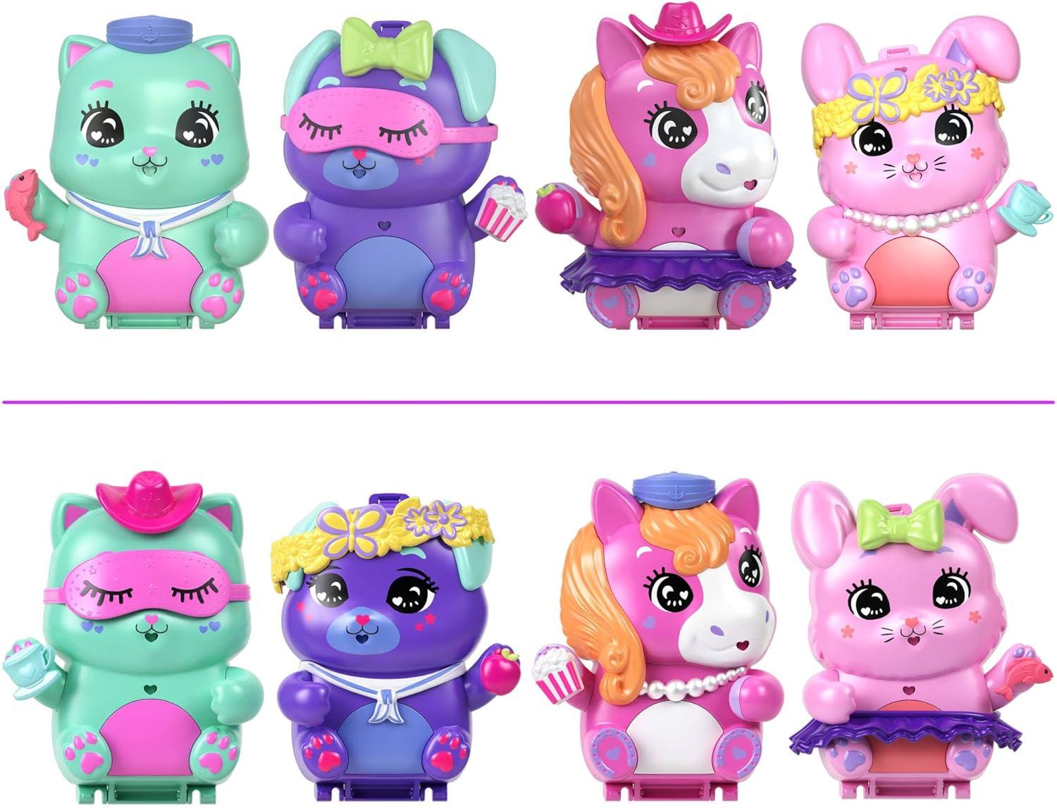 imagePolly Pocket Dolls and Playset Pony Rodeo Compact Travel Toy with 1 Micro Doll Pet Horses Food amp Fashion Styling AccessoriesTaille unique