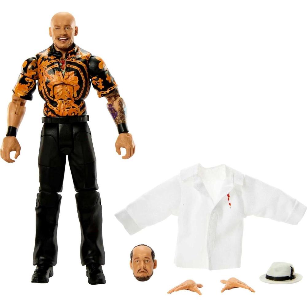 imageMattel WWE Elite Collection Action Figure amp Accessories Series 99 Happy Corbin 6inch Collectible with 25 Articulation Points amp Swappable Hands