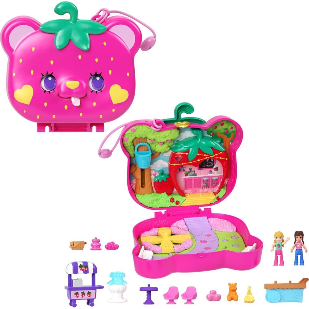 imagePolly Pocket Dolls amp Playset Snow Sweet Penguin Compact with 13 Accessories Travel Toy with Fidget ExteriorBear