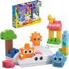 imageMEGA BLOKS FisherPrice Toddler Building Blocks Toy Rise amp Snooze Night Light with 30 Pieces Sound and Light Effects Star Projector Ages 1 Years