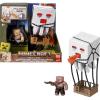 imageMattel Minecraft Action Figure Set Blast Attack Ghast with Lights Sounds Launcher amp Projectile Plus Piglin Warrior Inspired by The Movie