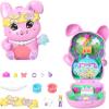 imagePolly Pocket Dolls and Playset Tea Party Bunny Compact Travel Toy with 1 Micro Doll Pet Bunnies Food amp Fashion Styling Accessories