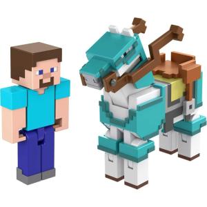 Mattel Minecraft Action Figure 2-Pack with Skeleton & Trap Horse Collectible Figures & Accessories, 3.25-inch Scale Toy Set