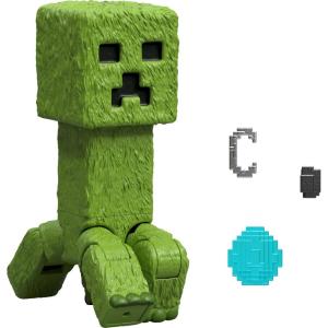 Mattel Minecraft Action Figure & Accessories Set, 4-inch Skeleton Posable Character Collectible Inspired by A Minecraft Movie(Creeper)