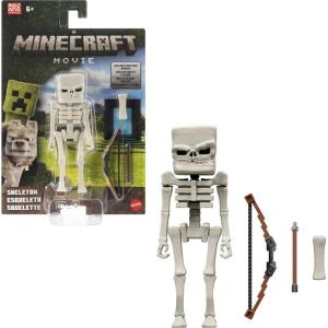 Mattel Minecraft Action Figure & Accessories Set, 4-inch Skeleton Posable Character Collectible Inspired by A Minecraft Movie(Skeleton)