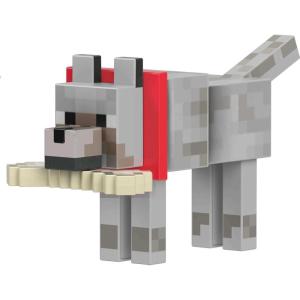 Mattel Minecraft Diamond Level Creeper Action Figure & Die-Cast Accessories, Collectible Toy Inspired by Video Game, 5.5-inch Scale(Wolf)