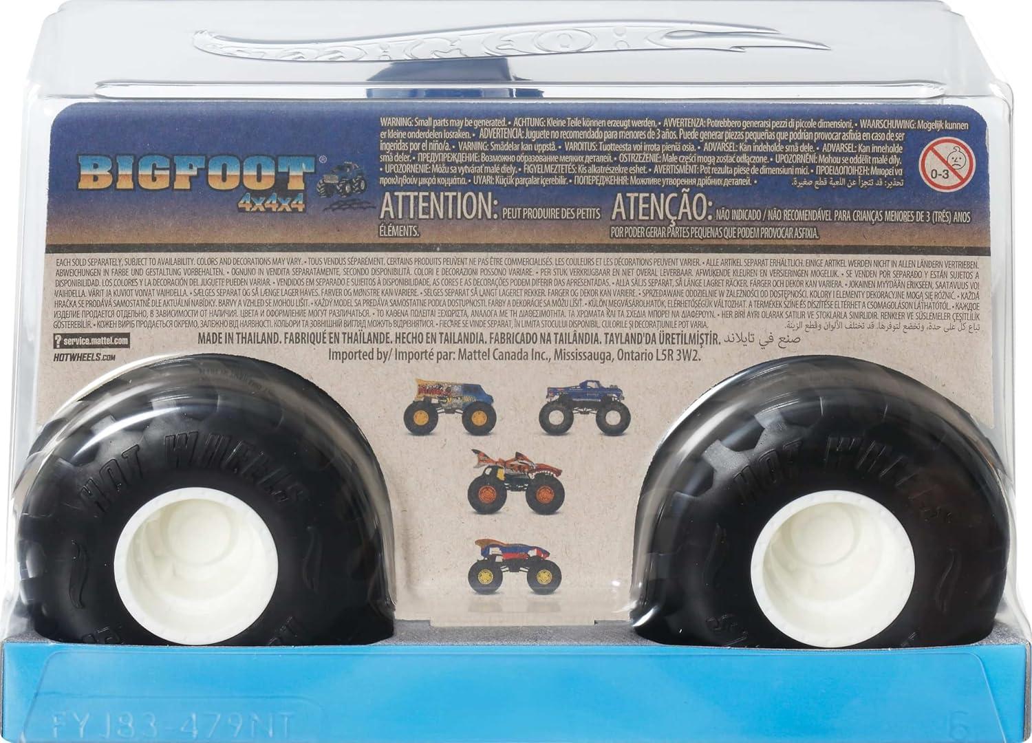 imageHot Wheels Monster Trucks Oversized Monster Truck 124 Scale DieCast Toy Truck with Giant Wheels and Cool DesignsBigfoot