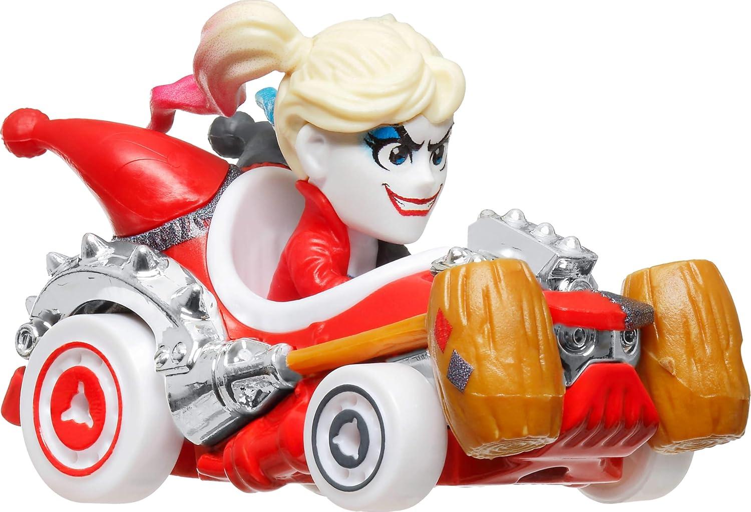 imageHot Wheels RacerVerse Set of 4 DieCars 164 Scale Toy Cars Optimized for Driving on Tracks with Pop Culture Characters as DriversBatman DC