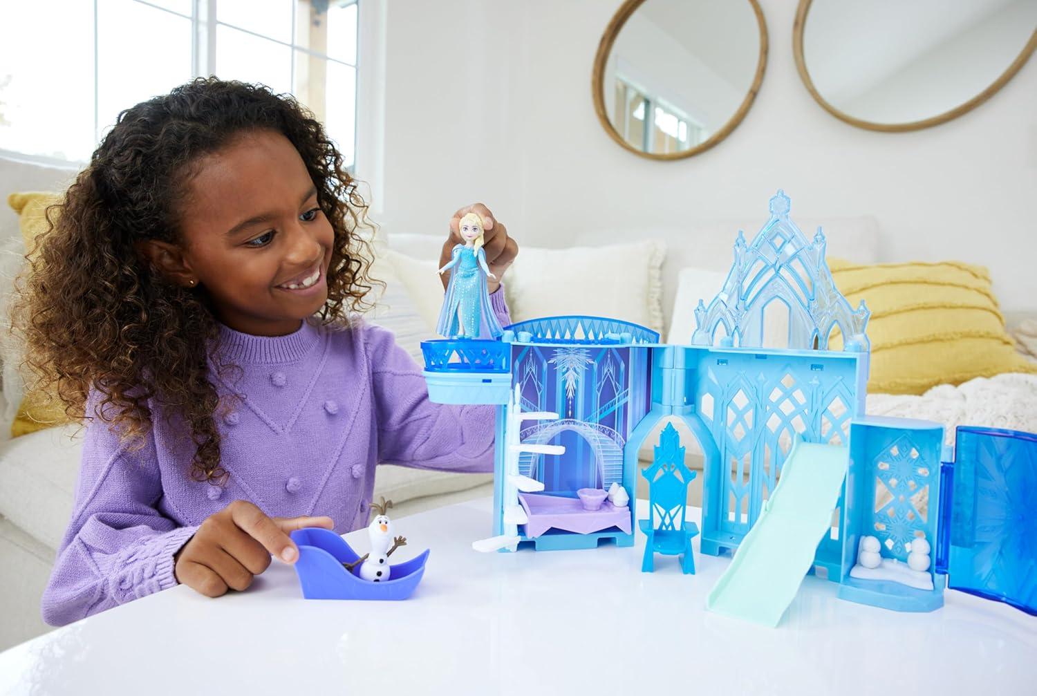 imageMattel Disney Frozen Toys Elsa Ice Palace Storytime Stackers Castle Doll House Playset Small Doll amp 8 Accessories Inspired by the Movie