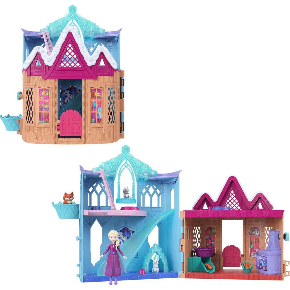 imageMattel Disney Frozen Elsa Small Doll Playset w 10 Play Areas 3 Animal Friends amp 8 Accy Storytime Stackers Inspired by Animals of Arendelle