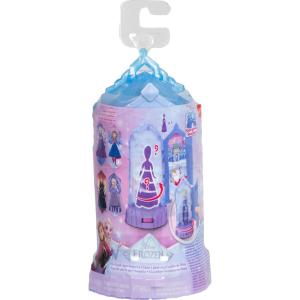 Mattel Disney Frozen Surprise Small Dolls & Mini Castle Playsets with Spinning Doll Reveal, Ice Castle Spin Surprise from Movies (Styles May Vary)