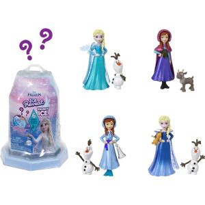 Mattel Disney Frozen Toys, Small Doll Ice Reveal with Squishy Ice Gel & 6 Surprises Including Character Friend & Play Pieces (Dolls May Vary)(Ice Reveal Set 1)