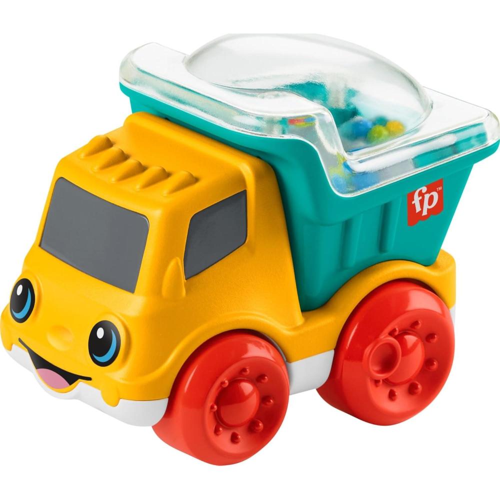 imageFisherPrice Baby Toy Poppity Pop Dump Truck PushAlong Vehicle with Fine Motor Activities for Infants Ages 6 MonthsMulticolor