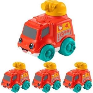 Fisher-Price Baby Toy Poppity Pop Dump Truck Push-Along Vehicle with Fine Motor Activities for Infants Ages 6+ Months(Fire Truck)