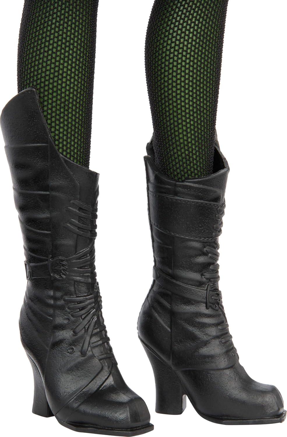 imageMattel Universal Wicked Elphaba Fashion Doll amp Accessories with Green Skin Braided Black Hair Posability amp Removable School Uniform