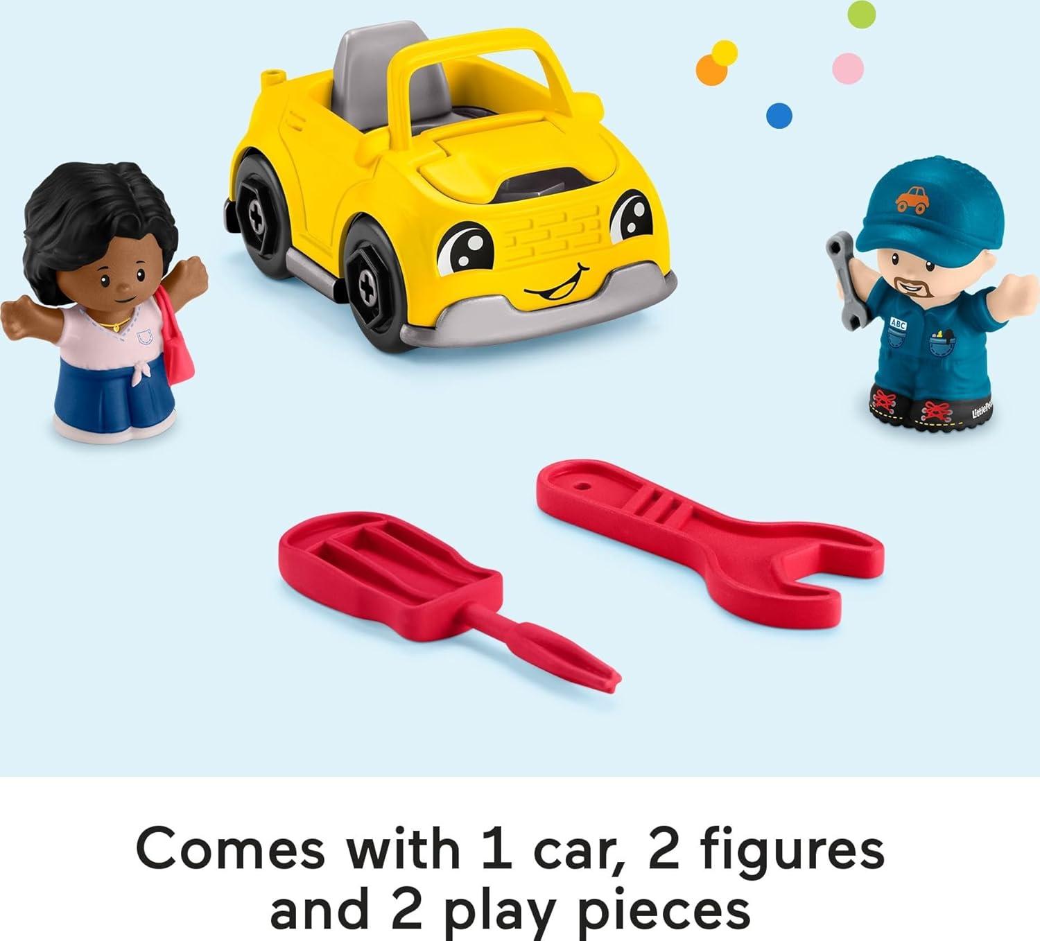 imageFisherPrice Little People Toddler Toy LightUp Learning Garage Playset with Smart Stages Car amp Ramp for Pretend Play Kids Ages 1 YearsSimplified Packaging