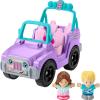 imageFisherPrice Little People Barbie Toddler Toy Car Beach Cruiser with Music Sounds and 2 Figures for Pretend Play Kids Ages 18 Months