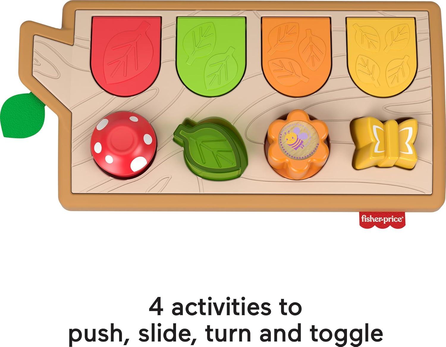 imageFisherPrice Baby Toy Hide amp Peek PopUp AnimalThemed Sensory Activity with Wood Accents amp Sounds for Ages 9 Months Amazon Exclusive