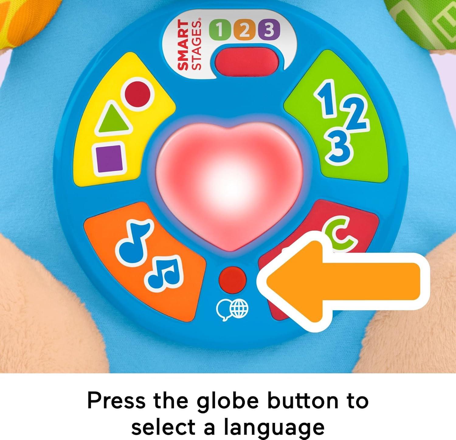 imageFisherPrice Baby Toy Laugh amp Learn Smart Stages Puppy Musical Plush with Lights amp Learning Songs for Infants Ages 6 MonthsPuppy Multilanguage