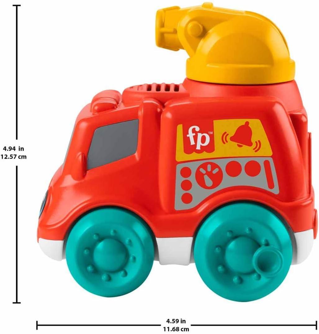 imageFisherPrice Baby Toy Rollin Tractor PushAlong Vehicle with Fine Motor Activities for Infants Ages 6 MonthsFire Truck