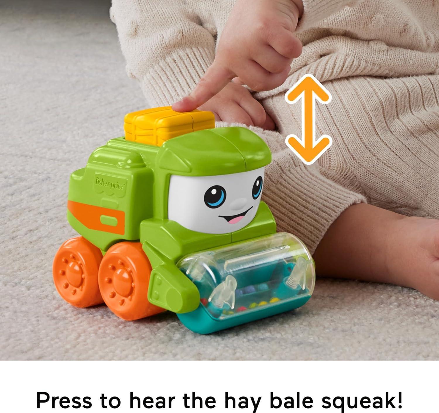 imageFisherPrice Baby Toy Rollin Tractor PushAlong Vehicle with Fine Motor Activities for Infants Ages 6 MonthsTractor