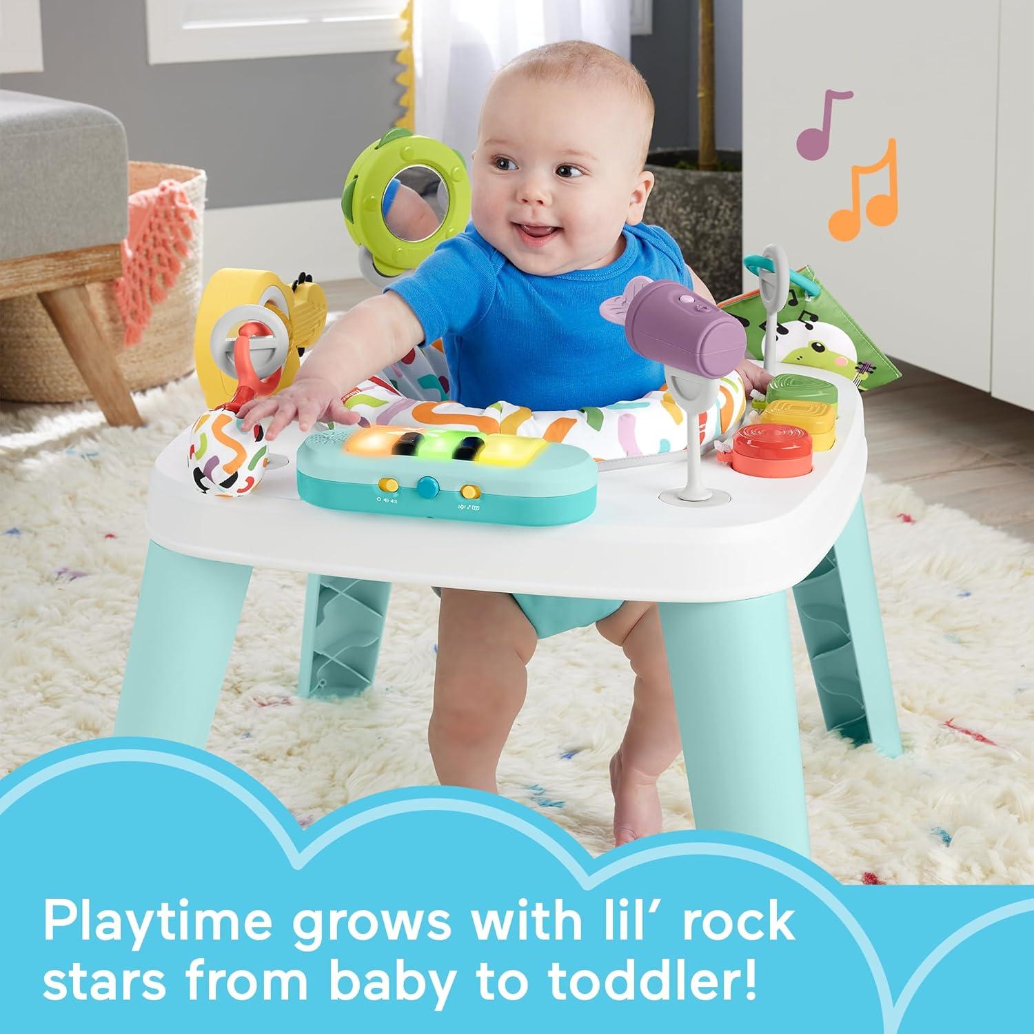 imageFisherPrice Baby to Toddler Toy 3in1 Hit Wonder Activity Center amp Play Table with Music Lights amp Developmental ActivitiesMulticolor