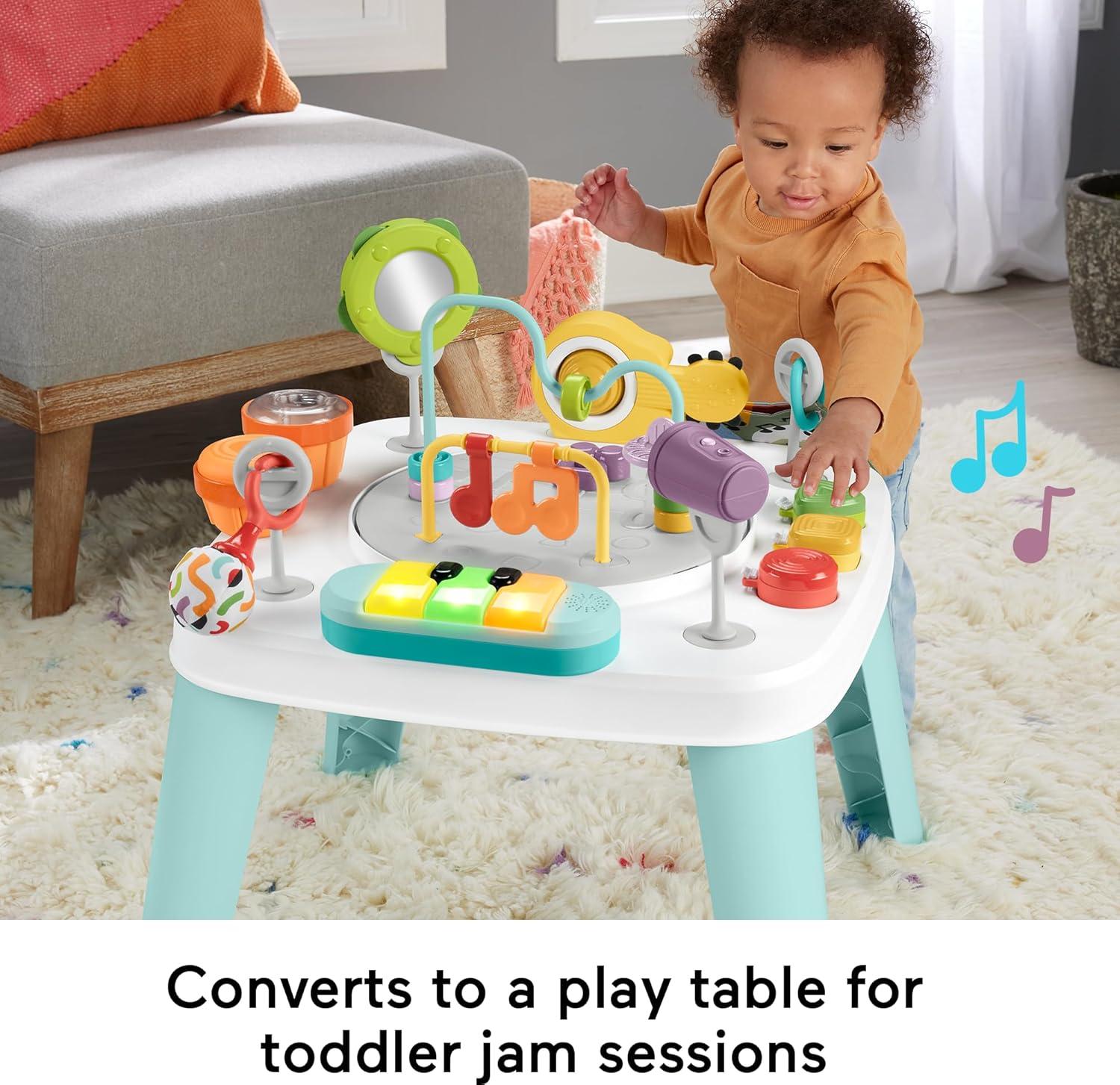 imageFisherPrice Baby to Toddler Toy 3in1 Hit Wonder Activity Center amp Play Table with Music Lights amp Developmental ActivitiesMulticolor
