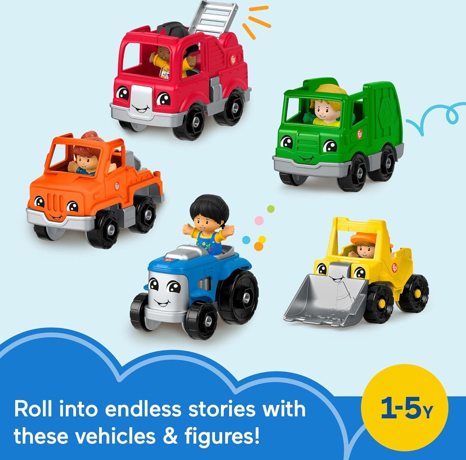 imageFisherPrice Little People Toddler Playset Activity Vehicles Gift Set with 10 Toys for Preschool Pretend Play Kids Ages 1 Years Amazon Exclusive