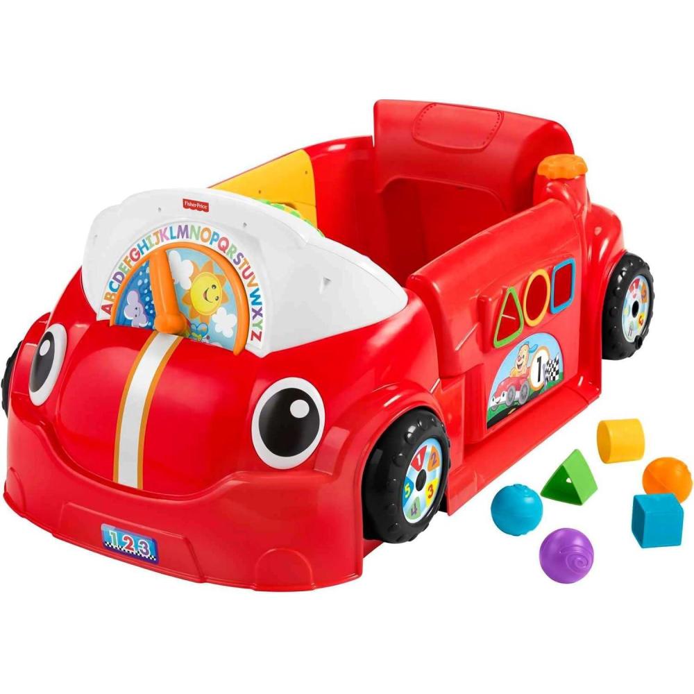 imageFisherPrice Baby Toy Laugh amp Learn Crawl Around Car Red Activity Center with Educational Music amp Lights for Infants Ages 6 Months Amazon ExclusiveRed