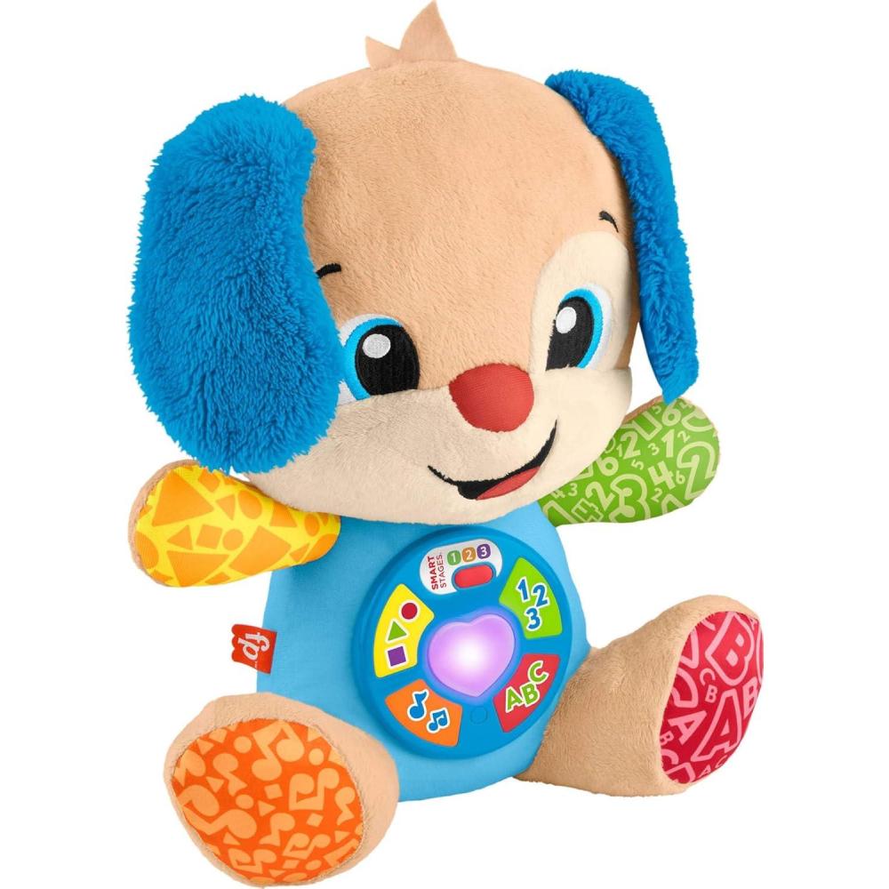 imageFisherPrice Baby Toy Laugh amp Learn Smart Stages Puppy Musical Plush with Lights amp Learning Songs for Infants Ages 6 MonthsPuppy English