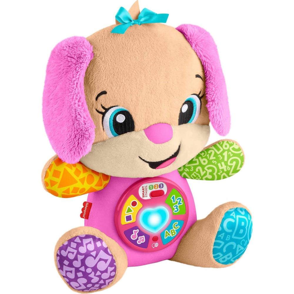 imageFisherPrice Baby Toy Laugh amp Learn Smart Stages Puppy Musical Plush with Lights amp Learning Songs for Infants Ages 6 MonthsSis Multilanguage