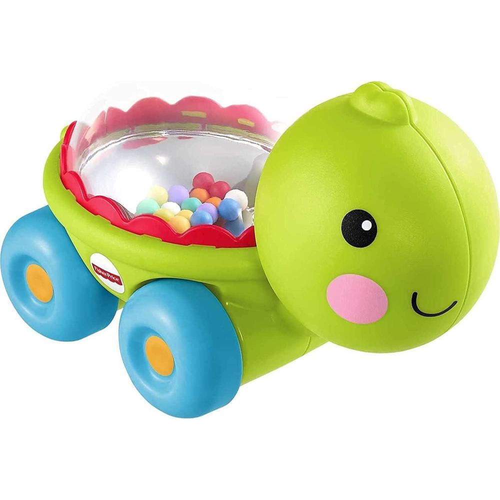 imageFisherPrice Baby Toy Rollin Tractor PushAlong Vehicle with Fine Motor Activities for Infants Ages 6 MonthsTurtle