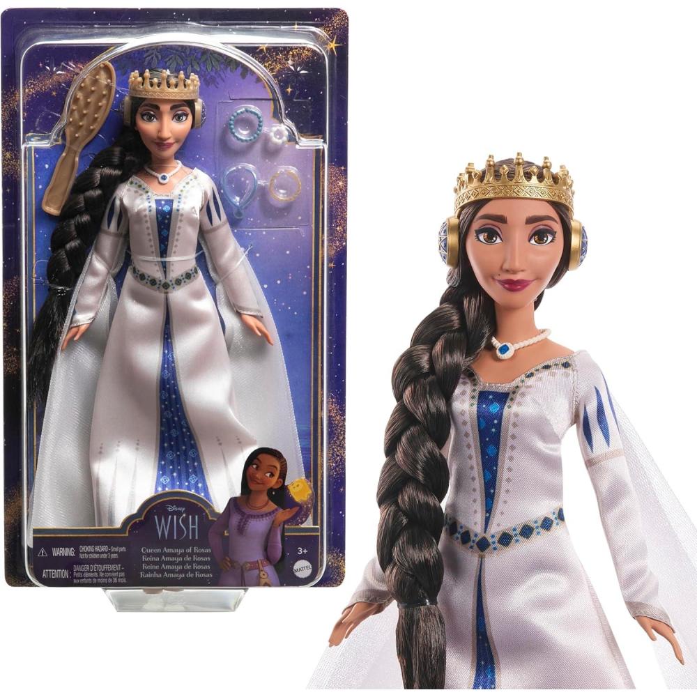 imageMattel Disney Wish Toys Dahlia of Rosas Posable Fashion Doll with Removable Clothes amp Accessories Inspired by the MovieQueen Amaya
