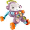 imageFisherPrice Baby Push Toy Learn with Me Purple Monkey Walker Musical Learning Activity with Lights for Infants Ages 6 Months