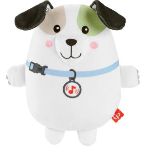 Fisher-Price Baby Toy Calming Vibes Puppy Soother Plush Portable Sound Machine with Vibrations for Newborns 0+ Months