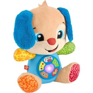 Fisher-Price Baby Toy Laugh & Learn Smart Stages Puppy Musical Plush with Lights & Learning Songs for Infants Ages 6+ Months(Puppy – English)