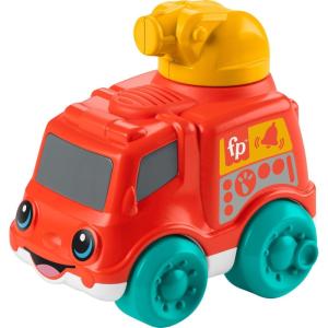 Fisher-Price Baby Toy Rollin’ Tractor Push-Along Vehicle with Fine Motor Activities for Infants Ages 6+ Months(Fire Truck)
