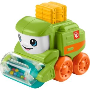 Fisher-Price Baby Toy Rollin’ Tractor Push-Along Vehicle with Fine Motor Activities for Infants Ages 6+ Months(Tractor)