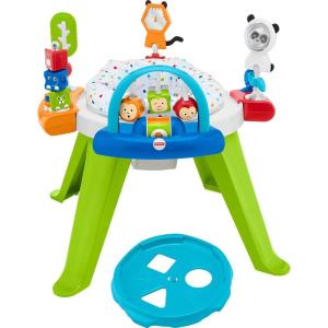 Fisher-Price Baby to Toddler Toy 3-in-1 Spin & Sort Activity Center and Play Table with 10+ Activities, Happy Dots(Activity Center)