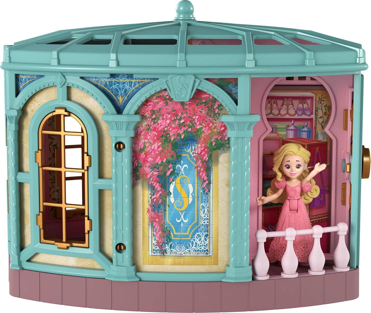 imageMattel Universal Pictures Wicked So Popular Dorm Small Doll Playset with 3 Play Spaces amp 9 Accessories Inspired by The Movie